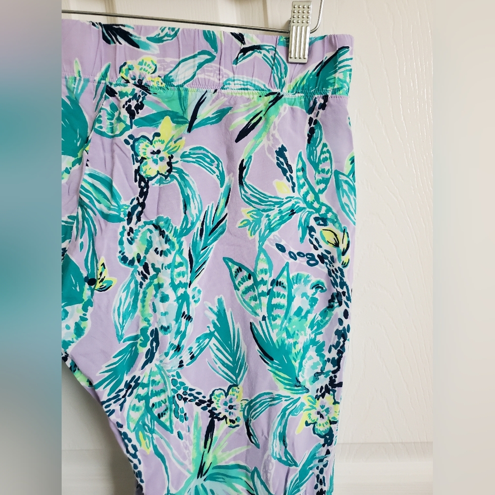 Lilly Pulitzer Tropical Print Pants Women's M - Picture 5 of 7